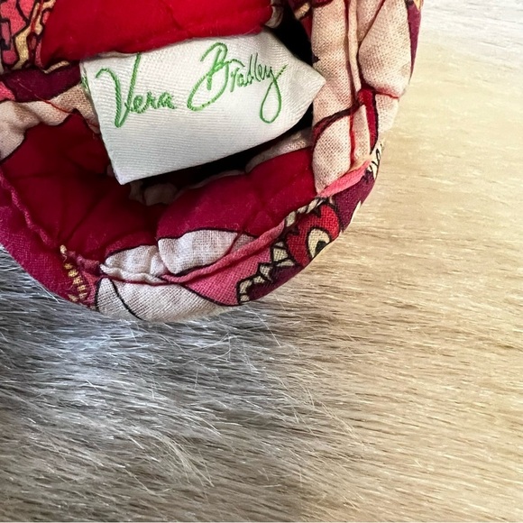 VERA BRADLEY Rosy Posey 2012 Double Eye Case Red Floral Quilted Travel Y2K - Picture 8 of 9